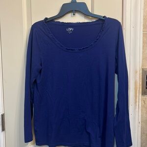 Size large longe sleeve blue Loft top.